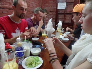 Our first dinner in Hanoi