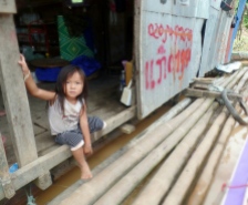A little girl at one of our fuel stops